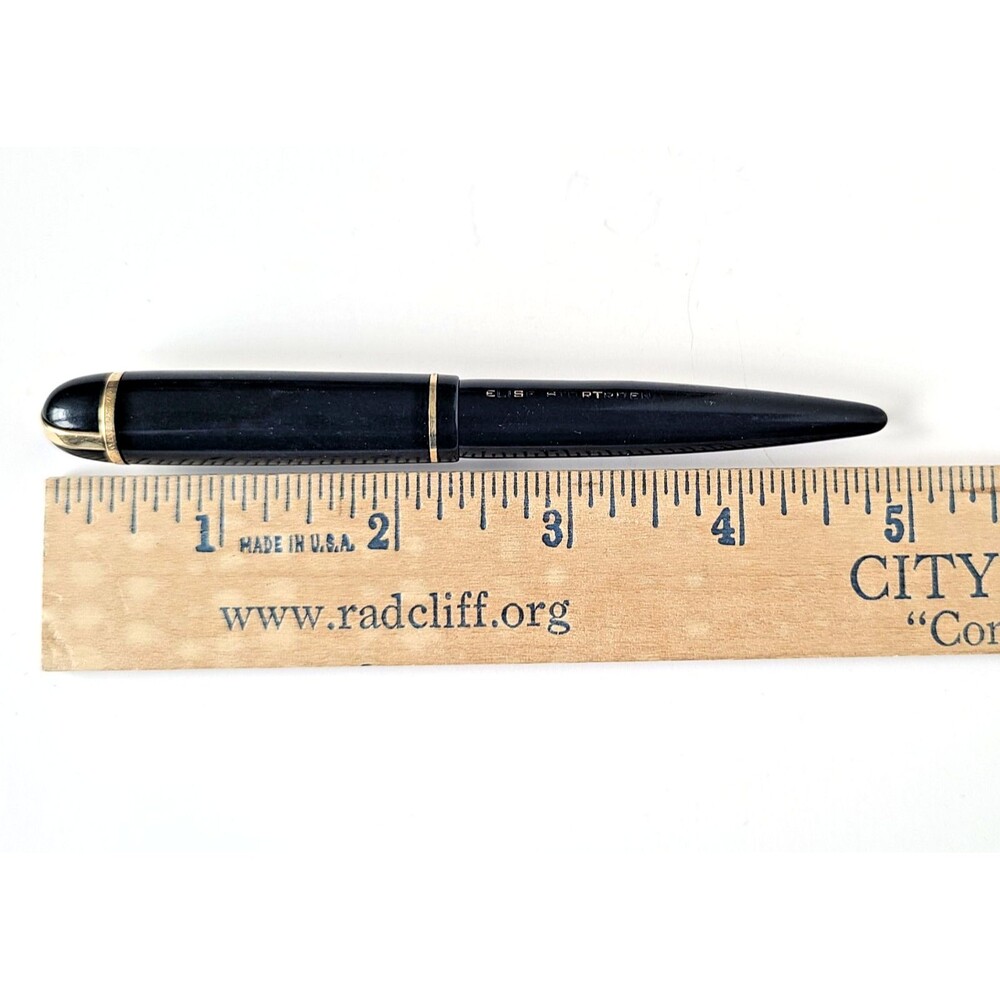 14k Gold Nib Vintage Eversharp Skyline Fountain Pen Black USA - READ! AS-IS! - Picture 3 of 9